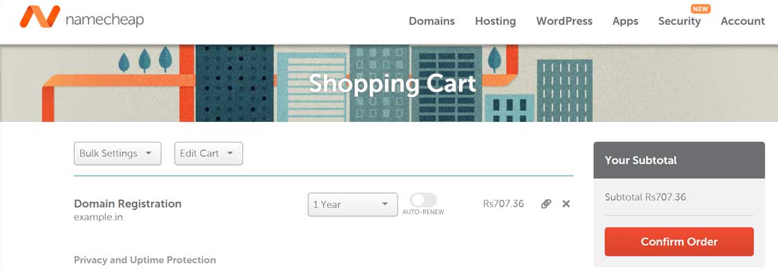 Add to cart namecheap