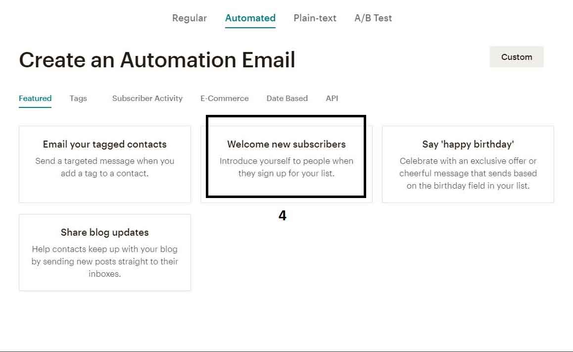 Create an automation email